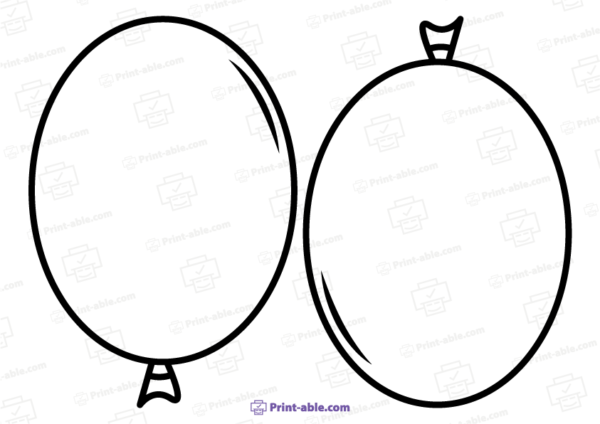 Ballon Printable Template