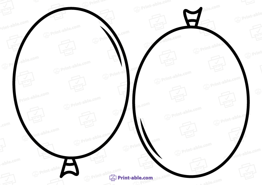 Ballon Printable Template