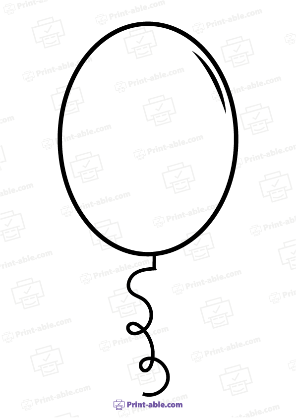 Balloon Printable Template