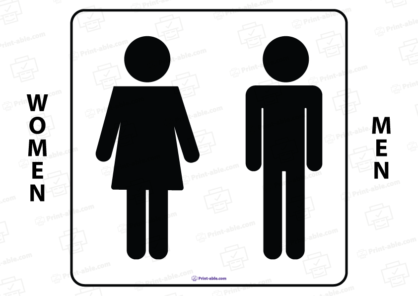 Bathroom Sign Printable Free Download