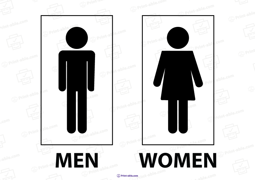 Bathroom Sign Printable Free Download