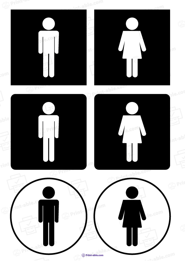 Bathroom Sign Printable Free Download