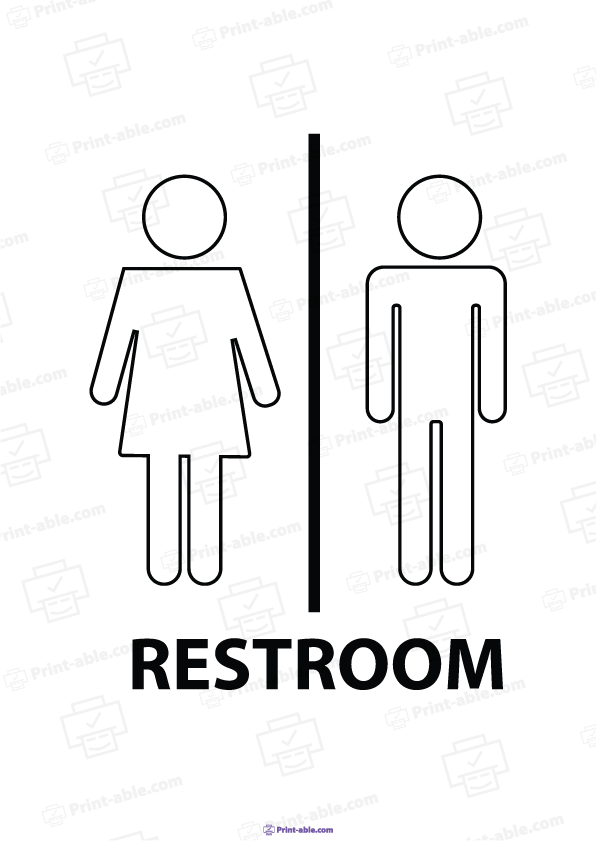 Bathroom Sign Printable Free Download