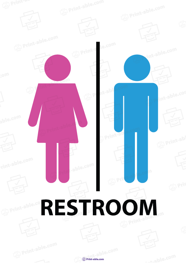 Bathroom Sign Printable Free Download
