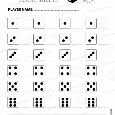 Bunco Score Sheets Printable Free Download