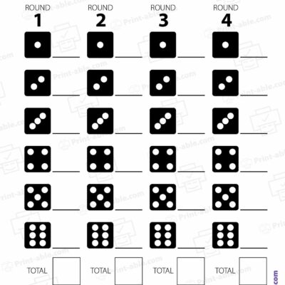 Bunco Score Sheets Printable Free Download