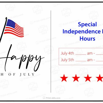 Closed 4th of July Sign