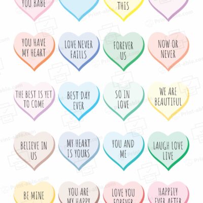 Conversation Hearts Printable Free Download