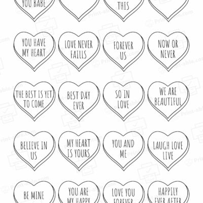 Conversation Hearts Printable Free Download