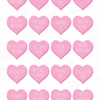 Conversation Hearts Printable Free Download