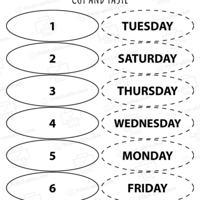 Days of the Week Printable