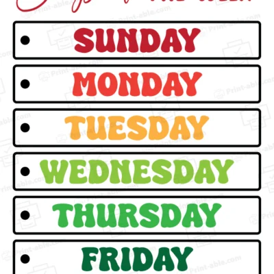 Days of the Week Printable