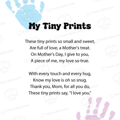 Fingerprint poem printable