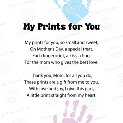 Fingerprint poem printable