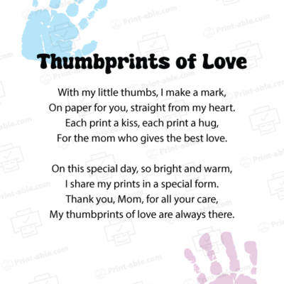Fingerprint poem printable