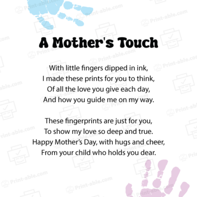 Fingerprint poem printable