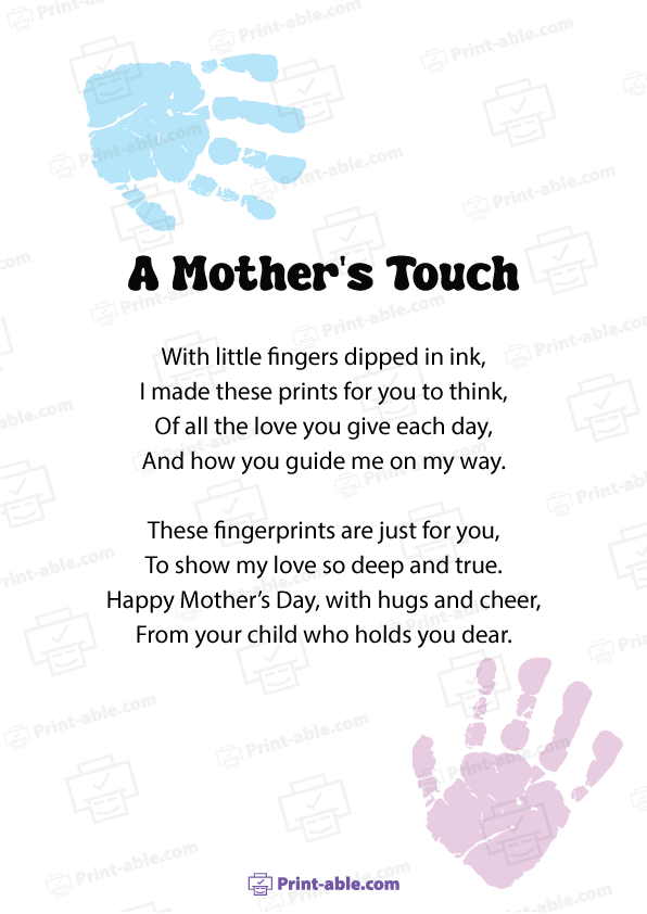 Fingerprint poem printable
