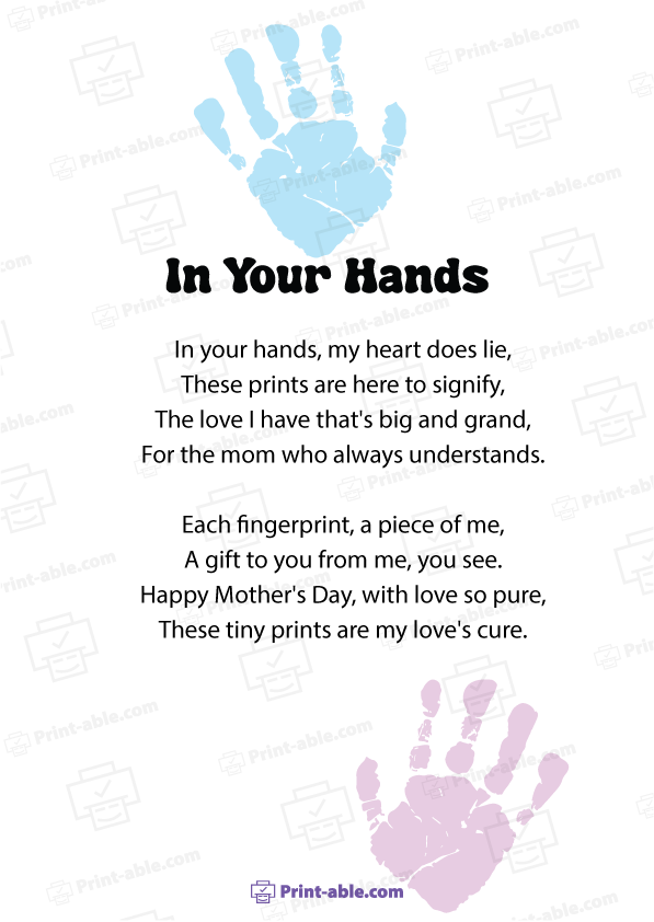 Fingerprint poem printable