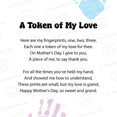 Fingerprint poem printable