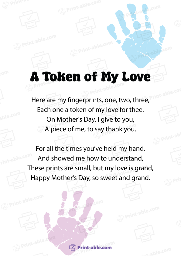 Fingerprint poem printable