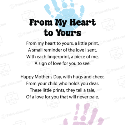 Fingerprint poem printable