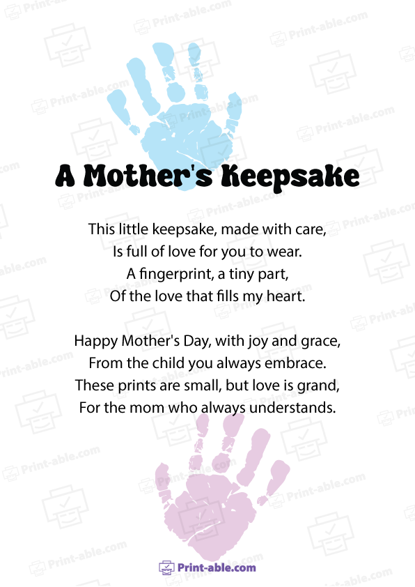 Fingerprint poem printable