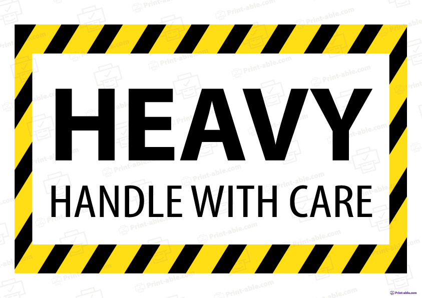 Heavy Label Printable Free Download