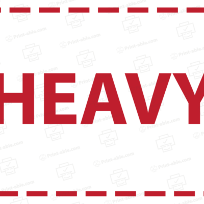 Heavy Label Printable Free Download