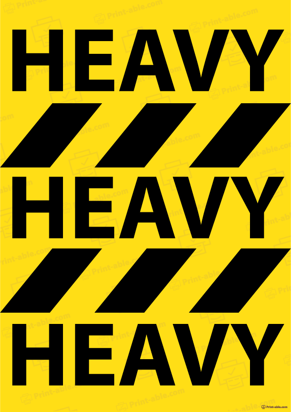 Heavy Label Printable Free Download