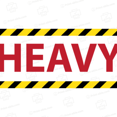Heavy Label Printable Free Download