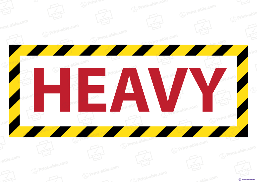 Heavy Label Printable Free Download