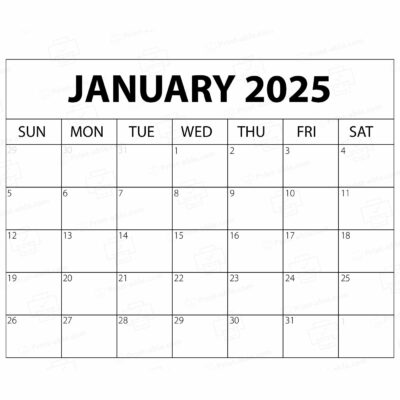 January 2025 Calendar