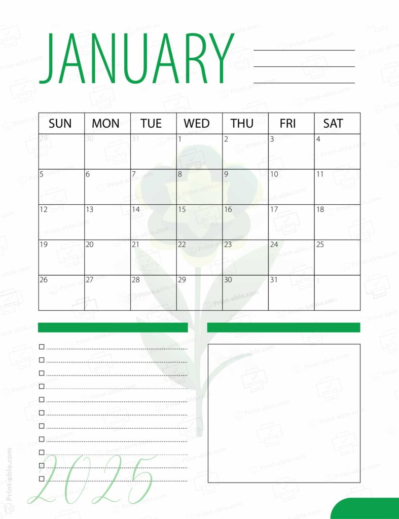 January 2025 Calendar