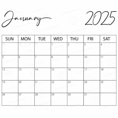 January 2025 Calendar