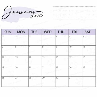 January 2025 Calendar