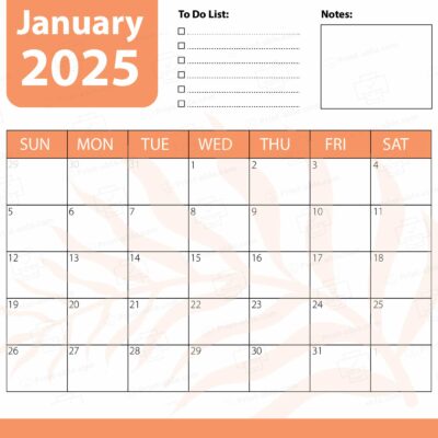 January 2025 Calendar