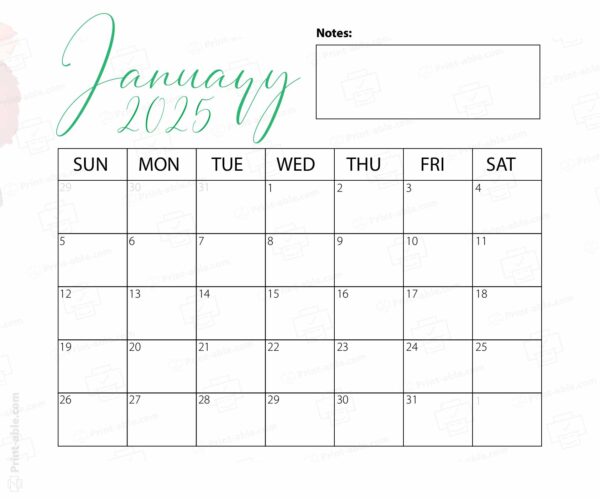 January 2025 Calendar