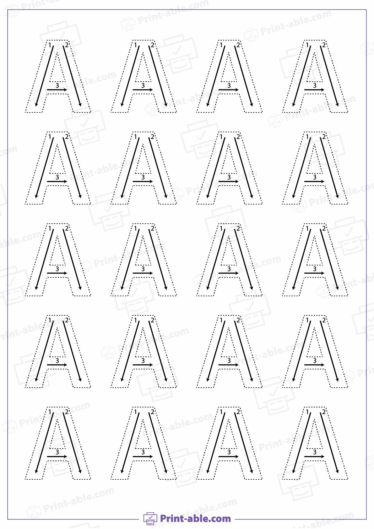 Letter A Preschool Printable Worksheets