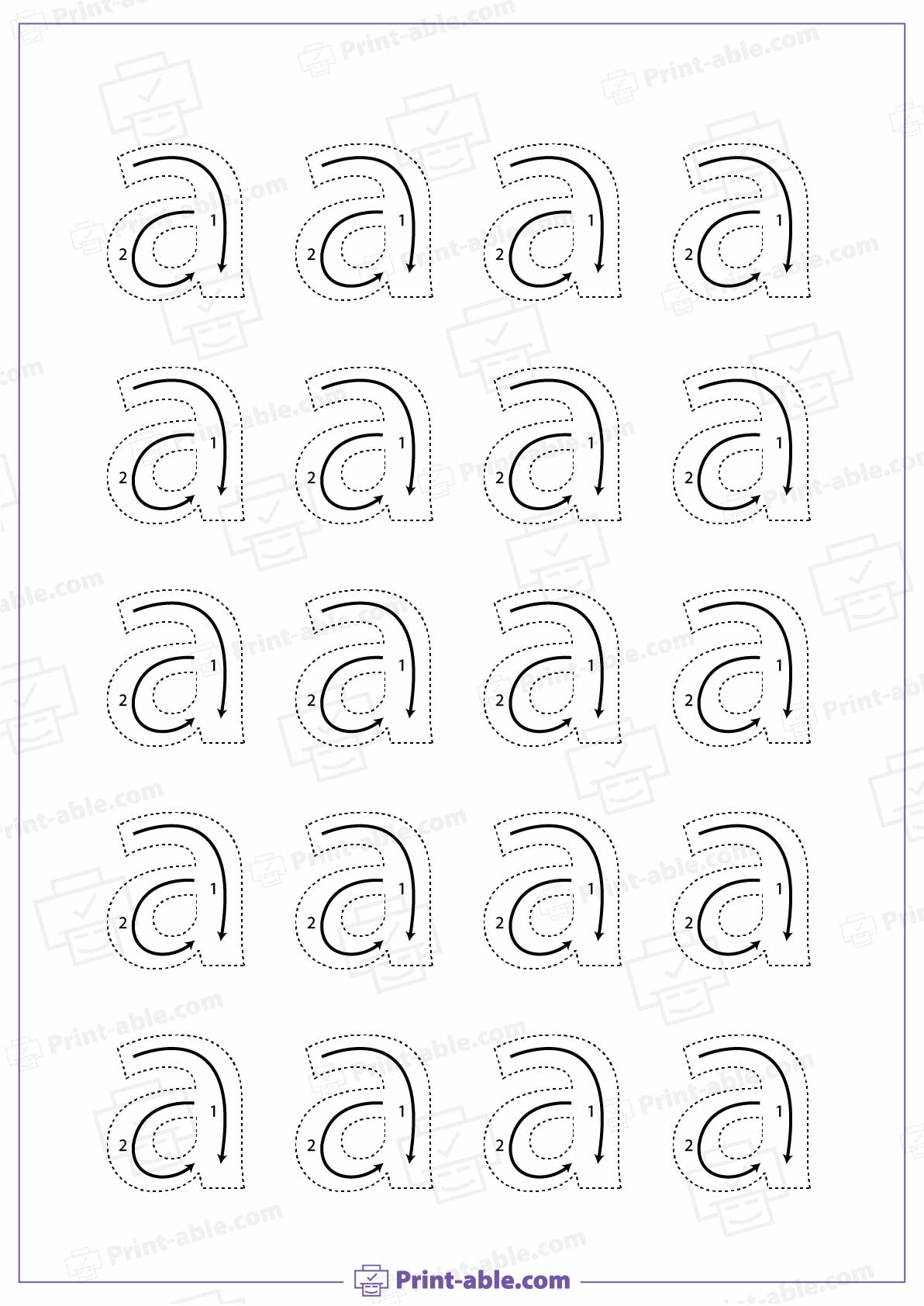 Letter A Preschool Printable Worksheets