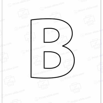 Letter B Printable Worksheet