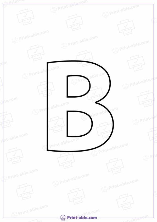 Letter B Printable Worksheet