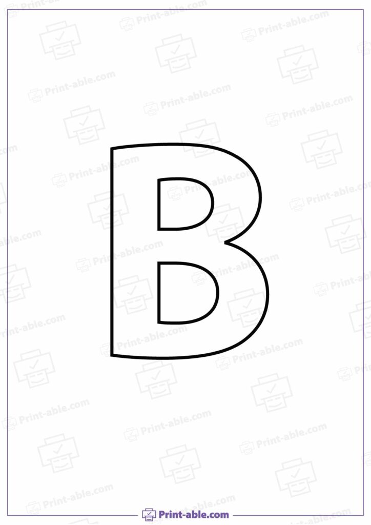 Letter B Printable Worksheet