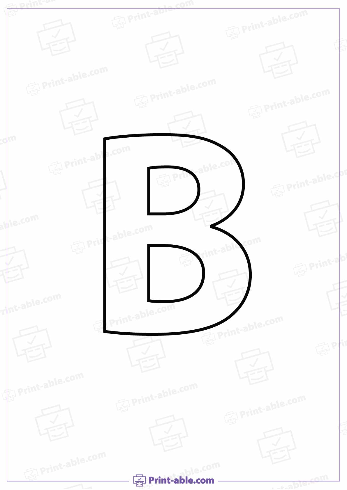 Letter B Printable Worksheet