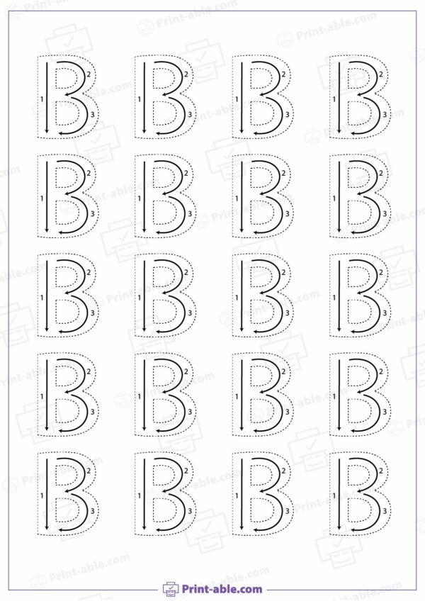 Letter B Printable Worksheet