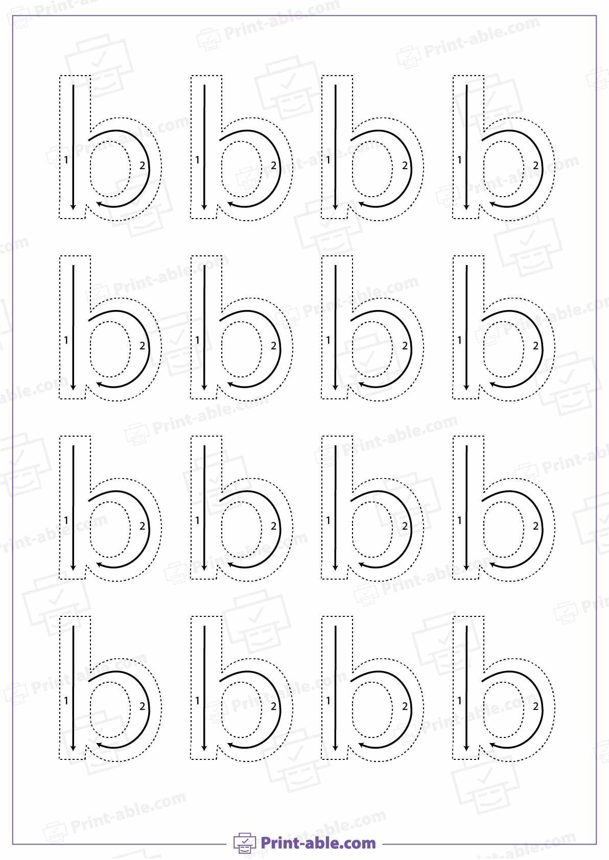 Letter B Printable Worksheet