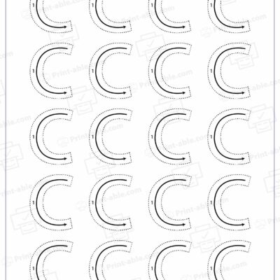Letter C Printable Worksheet Free Download