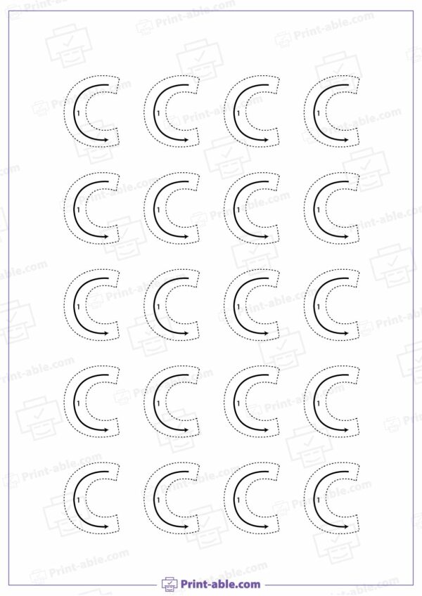 Letter C Printable Worksheet Free Download