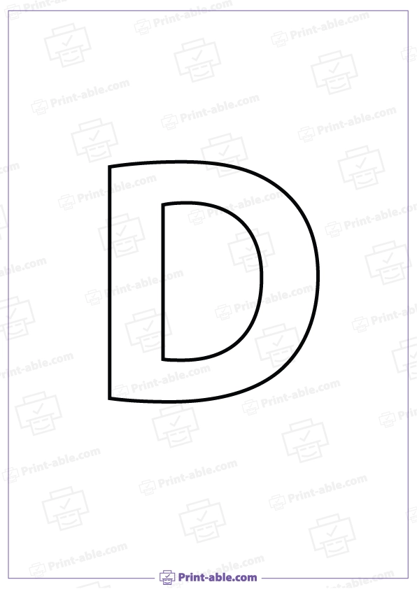 Letter D Printable Worksheet Free Download
