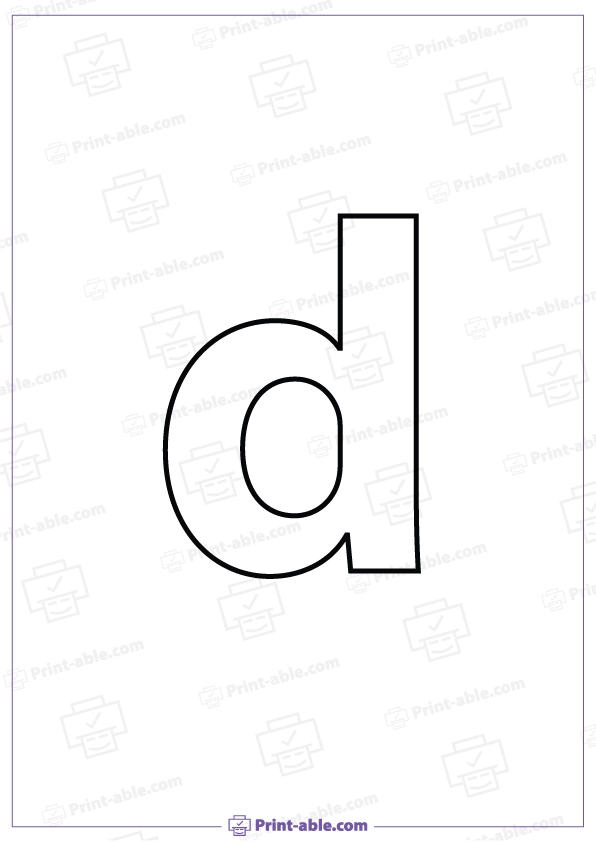 Letter D Printable Worksheet Free Download