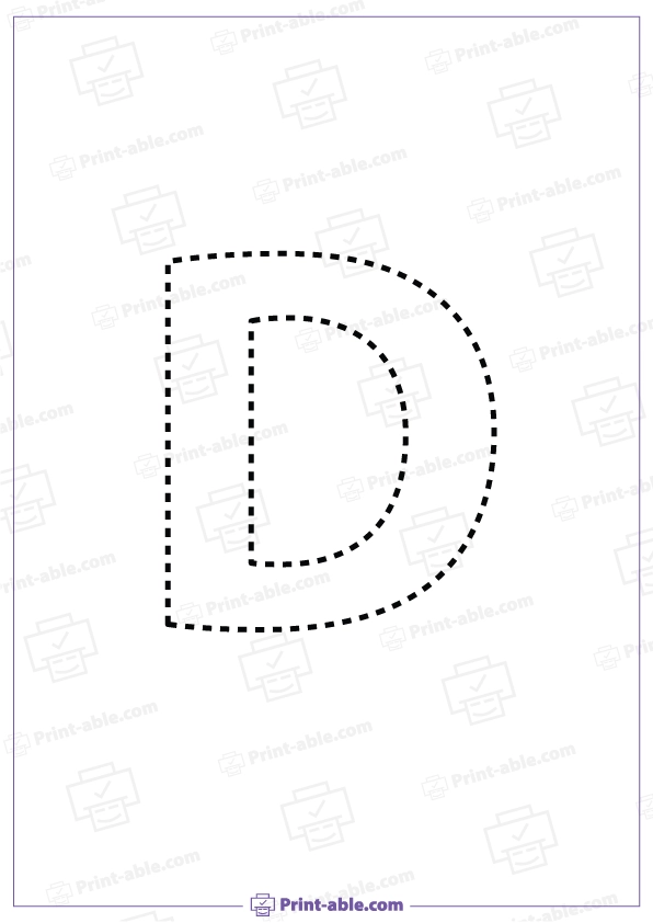 Letter D Printable Worksheet Free Download